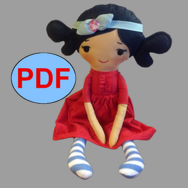 Cloth doll pattern Tutorial  Rag doll sewing pattern DIY doll Handmade doll Heirloom doll Fabric doll pattern DIY doll 1.png