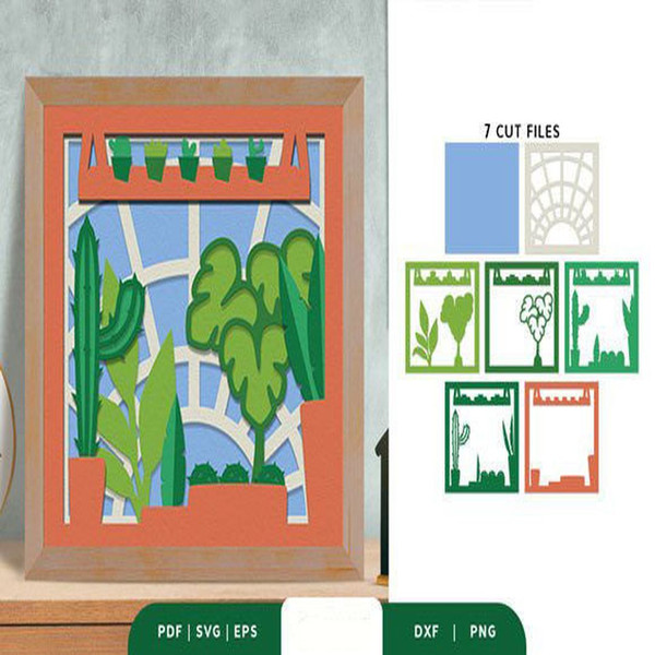 1080x1080 size Green-House-Plant-3D-Paper-Cut-SVG-3D-SVG-67986359-2-580x386.jpg