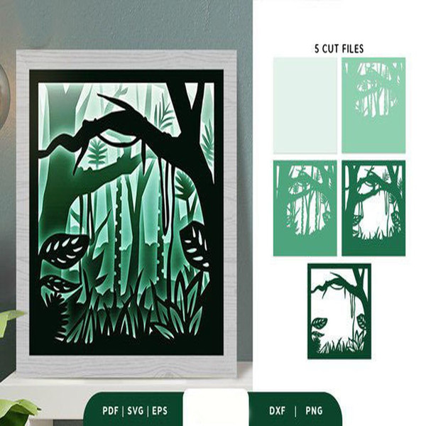 1080x1080 size Wild-Forest-3D-Light-Box-Paper-Cut-3D-SVG-67454364-2-580x386.jpg