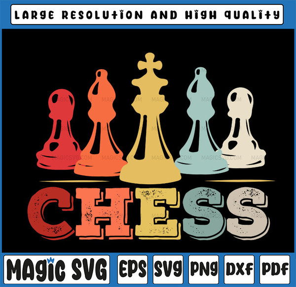 Retro Chess Svg, Chess Pieces Svg, Chess Player Svg
