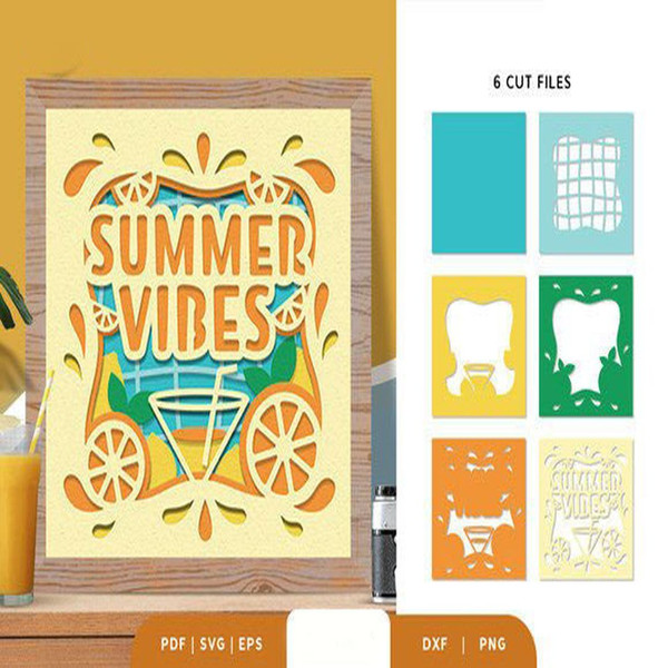 1080x1080 size Summer-Vibes-with-Cocktail-3D-Paper-Cut-3D-SVG-67768376-2-580x386.jpg