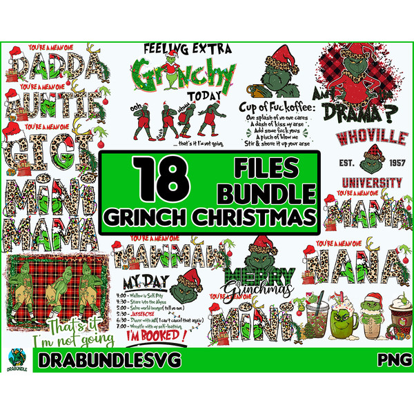 18 Christmas Bundle Png,Grinchmas Png,Grinch Png,Funny Christmas Png Sublimation,Is It Jolly Enough Png,Resting Teacher Face png High Quality PNG Instant downlo