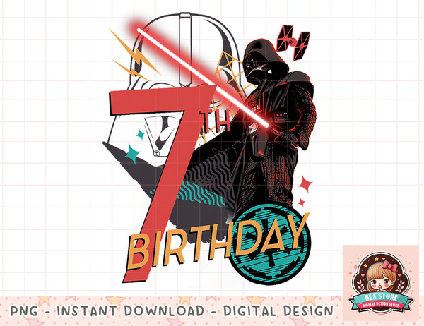 Star Wars Darth Vader 7th Birthday Abstract Background T-Shirt copy.jpg