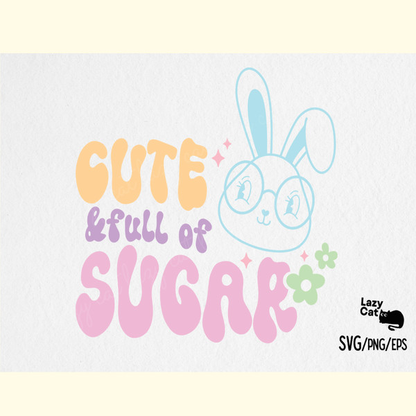Retro Easter Bunny Quote SVG Design.png