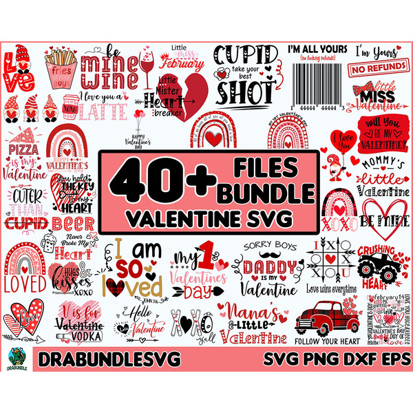 40 Valentine Day, Anti Valentine, Valentine Heart SVG, valentine bundle, Valentine gift for husband, Valentine gift for boyfriend, SVG PNG Digital Instant Dowlo