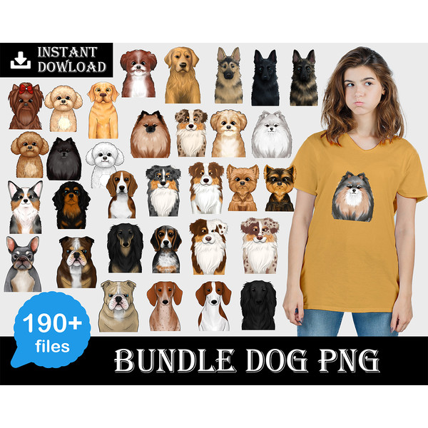 190 Dogs Clipart Pack PNG 300 dpi PNG Transparent Background Images Instant Digital Download Clip Art Animal Pets Animals Pet High Quality.jpg