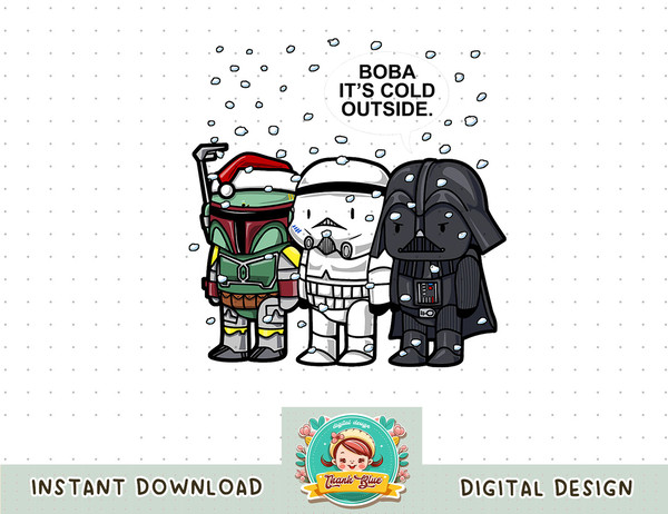 Star Wars Christmas Boba It's Cold Outside Graphic T-Shirt T-Shirt copy.jpg