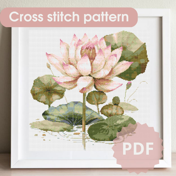 cross stitch pattern lotus flower (1).png