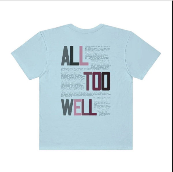 All Too Well Version Taylor Swift Merch T-shirt - Unleash Your Creativity