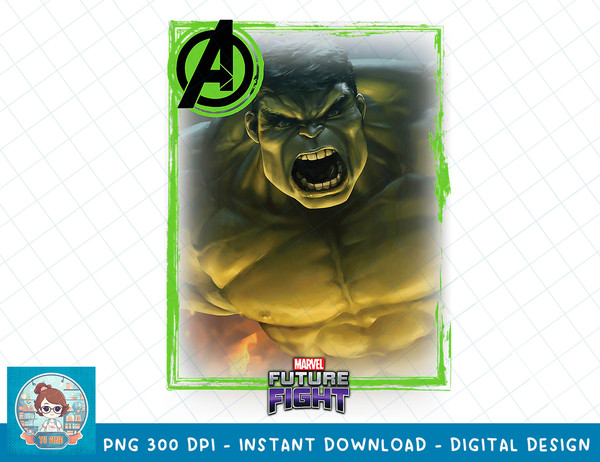 Marvel Future Fight Hulk Portrait Graphic T-Shirt T-Shirt copy.jpg