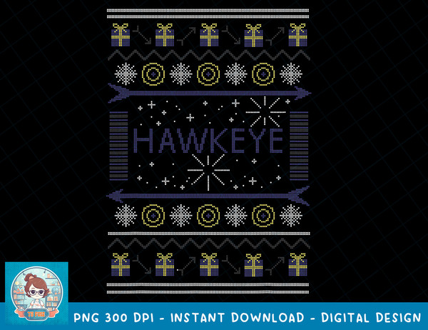 Marvel Hawkeye Ugly Christmas Sweater Holiday T-Shirt copy.jpg