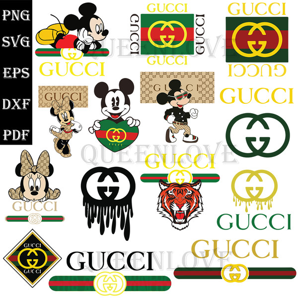Gucci Bundle Svg, Brand Logo Svg, Gucci Svg, Gucci Logo Svg - 14 File