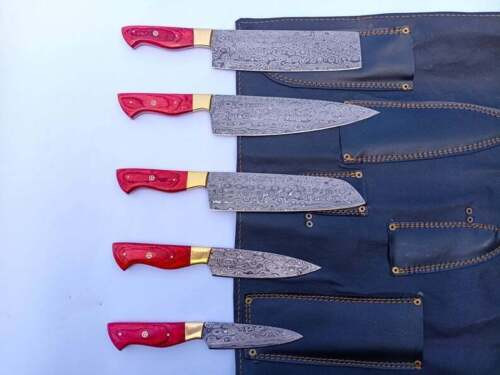 Damascus Chef Vegetable Knives Set 5 Piece-HTT Series