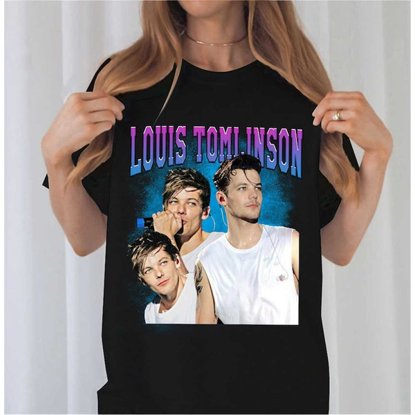 Vintage Louis 90s Shirt, Louis Tomlinson Merch, One Direction Shirt, One Direction Gift, Shirt for Fan Louis Tomlinson, Red S Sweatshirt | Inora