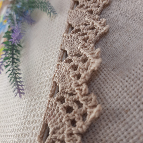 crochet edging with tatting thread, I'm making a little cro…