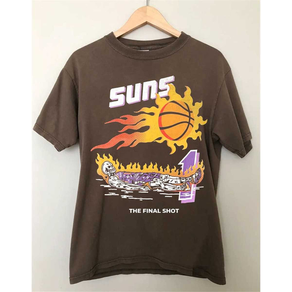 Suns X Warren Lotas the Final Shot Purple Skeleton T-shirt Suns in