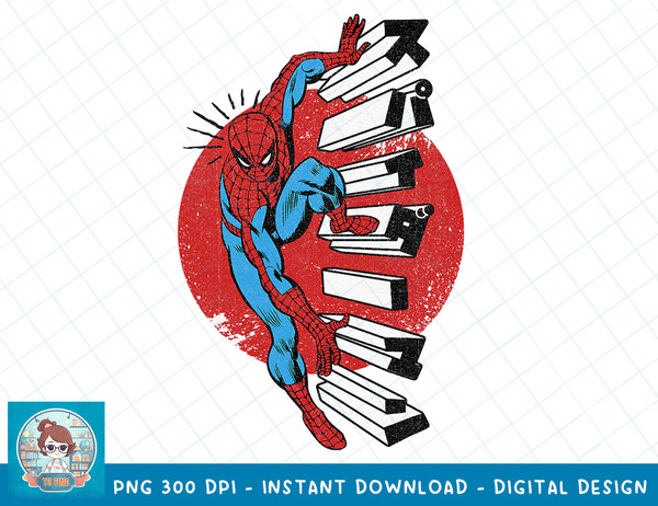 Marvel Spider-Man Kanji Climbing Stairs Graphic T-Shirt T-Shirt copy.jpg