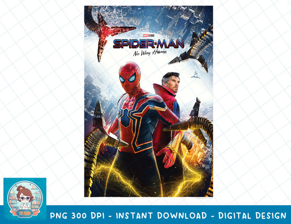 Marvel Spider-Man No Way Home Group Shot Face Off Poster T-Shirt copy.jpg