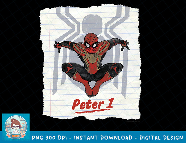 Marvel Spider-Man No Way Home Peter 1 Notebook Sketch T-Shirt copy.jpg