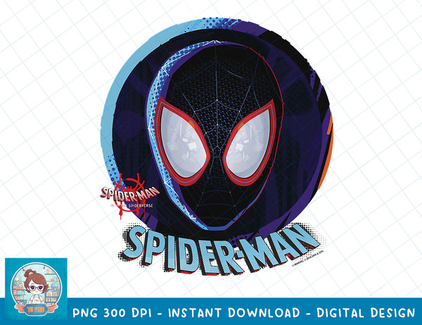 Marvel Spider Man Spiderverse Mask In Sphere Graphic T-Shirt T-Shirt copy.jpg