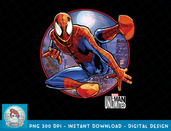 Marvel Spider Man Unlimited City Circle Graphic T-Shirt T-Shirt copy.jpg