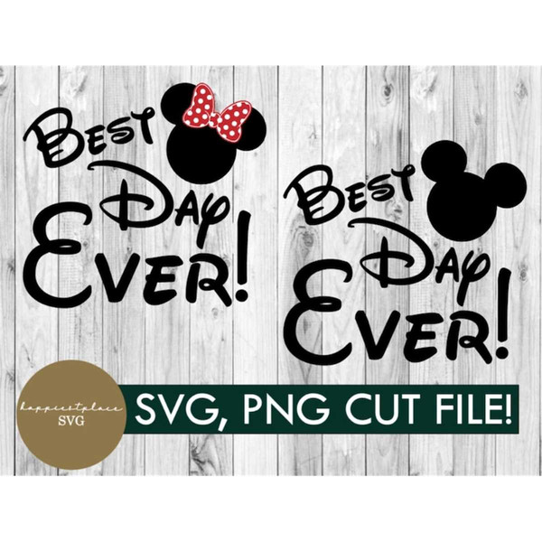 svg, png, best day ever mickey and minnie , digital download - Inspire ...
