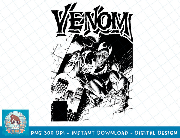 Marvel Venom Street Cover Comic Illustration Graphic T-Shirt T-Shirt copy.jpg