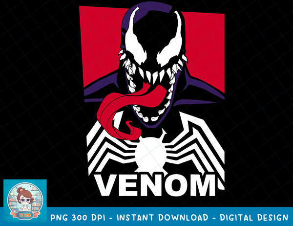 Marvel Venom Tongue Out Comic Logo Graphic T-Shirt T-Shirt copy.jpg