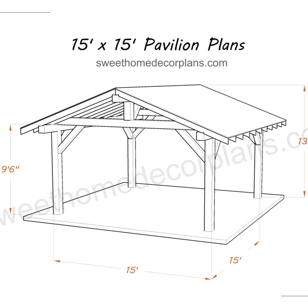 Diy 15 х 15 gable pavilion plans carport patio.jpg