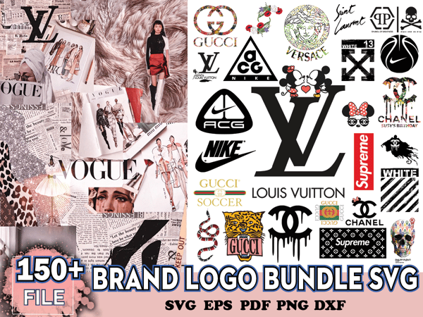 Fashion Brand Logo Bundle Svg, Trending Svg, Fashion Brand L