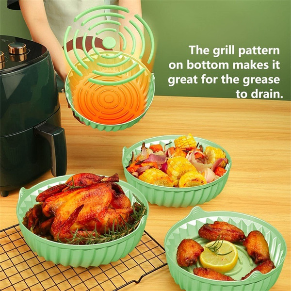 Air Fryer Silicone Pots 7.5 Silicon Air Fryer Liners Reusable Silicone Pot