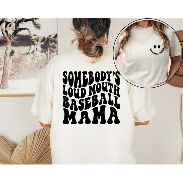 Funny Baseball Mom Shirt Front and Back, Baseball Mothers Da - Inspire ...