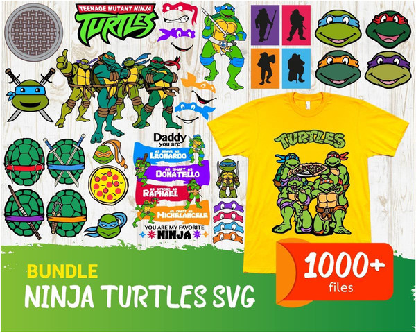 1000 files Ninja Turtles svg , Digital Download - Inspire Uplift