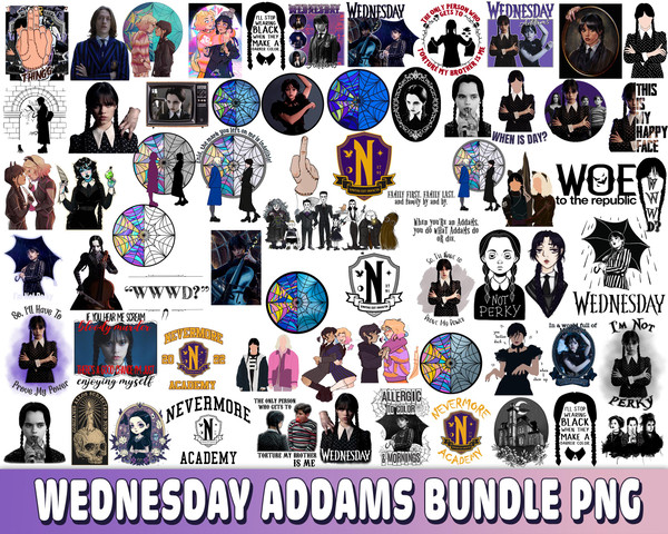 Wednesday Addams PNG Bundle - Netflix series bundle PNG - We - Inspire  Uplift