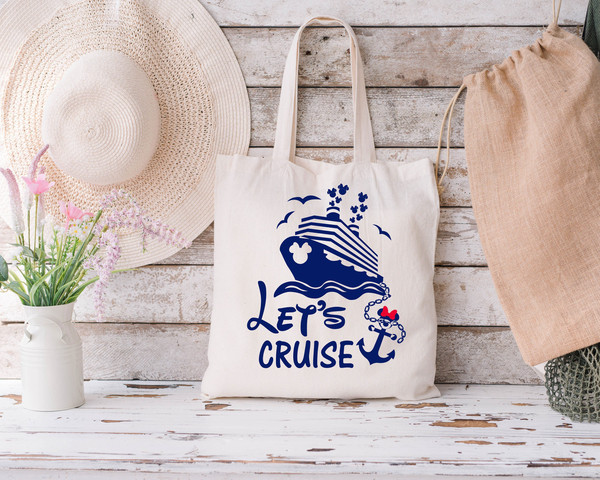 Let's Cruise Tote Bag, Disney Tote Bag, Cruise Squad Tote Ba - Inspire  Uplift