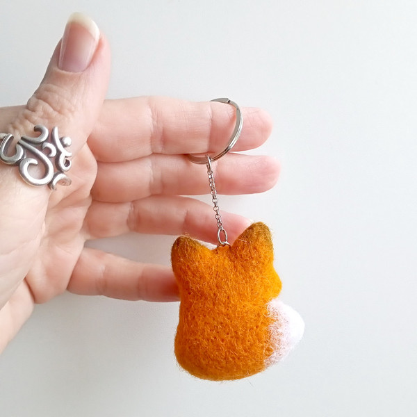Hand Made Cute Bear Mink Fur Fluffy Pendant Key Chain Charms