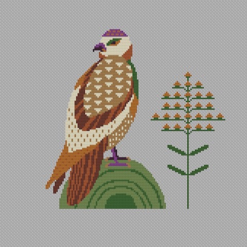 Falcon cross stitch pattern-2