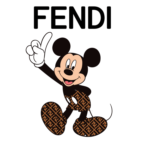 Fendi Mickey Mouse fashion Svg, Fendi brand Logo Svg, Fendi Logo Fashion  Logo Svg File Cut Digital Download