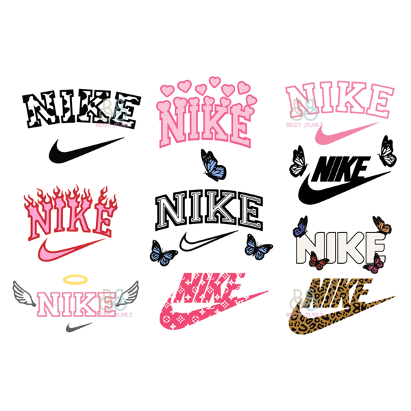 Nike Logo Bundle Svg, Nike Logo Svg, Butterfly - Inspire Uplift