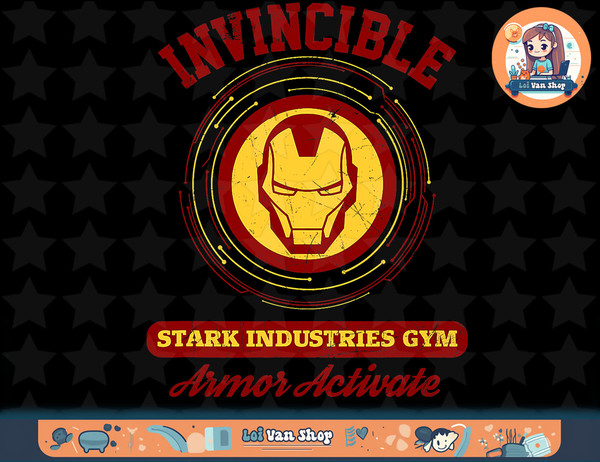 Marvel Iron Man Invincible Stark Industries Gym T-Shirt copy