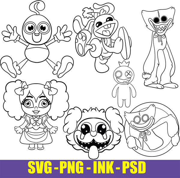 PJ Pug a Pillar Poppy Playtime SVG (Instant Download) 