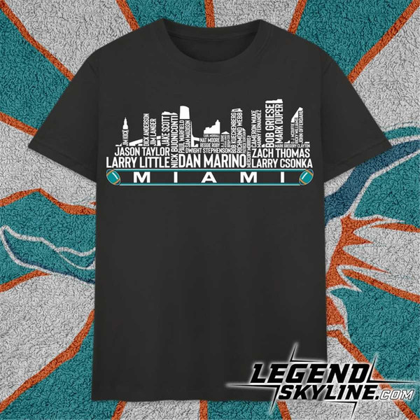 Miami Football Team All Time Legends, Miami City Skyline shi - Inspire  Uplift
