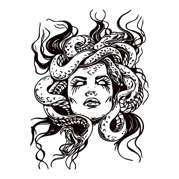 Medusa Snake Face SVG Goddess Medusa SVG Cutting Files - Inspire Uplift