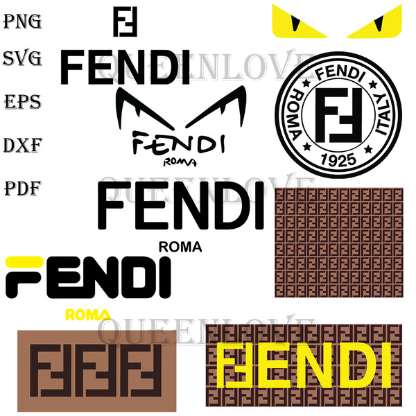 Fendi Brand Drip SVG