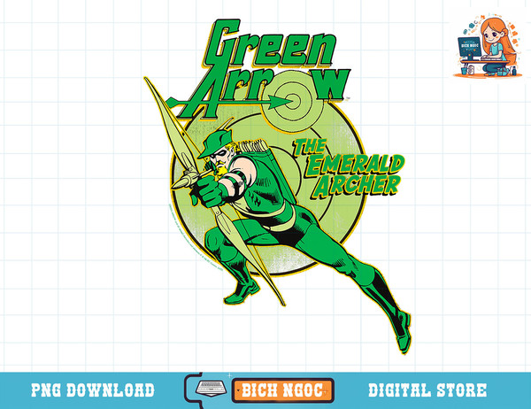 Dc Comics Green Arrow Emerald Archer T Shirt Copy Png Inspire Uplift