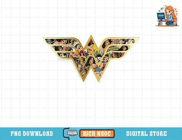 DC Comics Wonder Woman Symbol Build Up Fill T-Shirt copy png - Inspire  Uplift