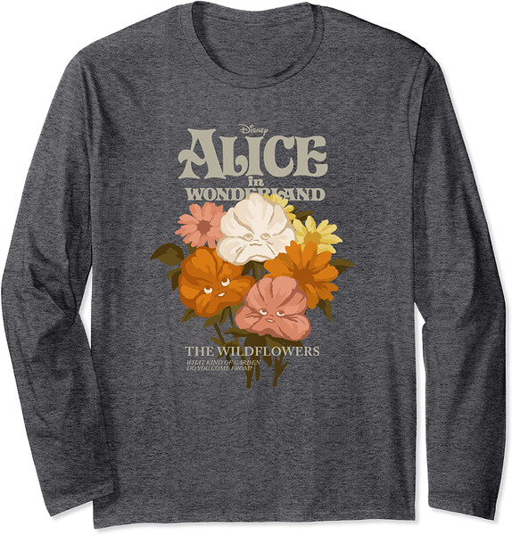 Disney Alice In Wonderland Wildflowers Cover Long Sleeve - Inspire Uplift