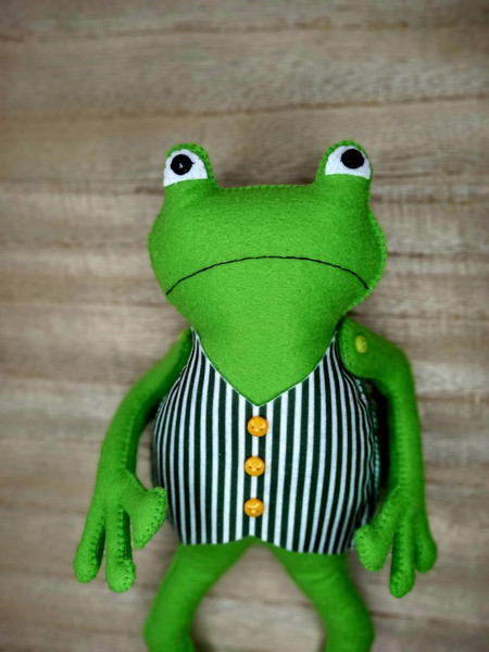 Plush Toy, Frog Toad Frog Toad, Big Size, in Felt, Felt, Handmade 