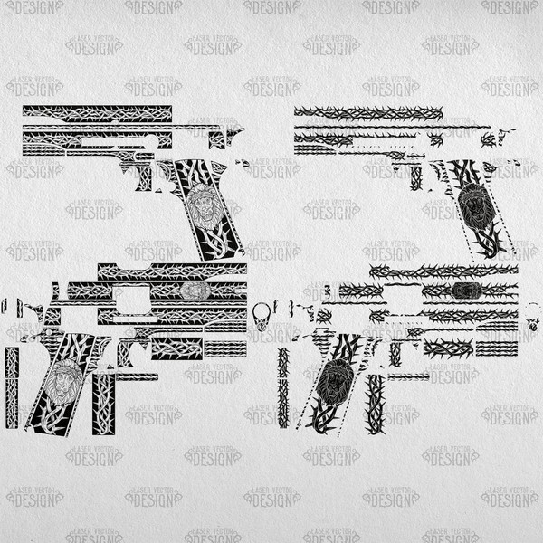 VECTOR DESIGN Colt 1911 government Lion and thorns 3.jpg