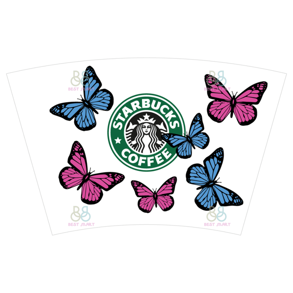 butterflies Starbucks cup